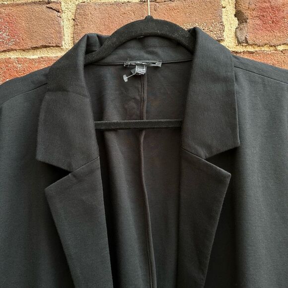 Eileen Fisher $278 Cotton Blend Ponte Notch Collar Blazer Jacket Black 1X NEW - Picture 5 of 10